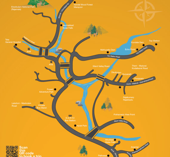 Munnar Tourist Map